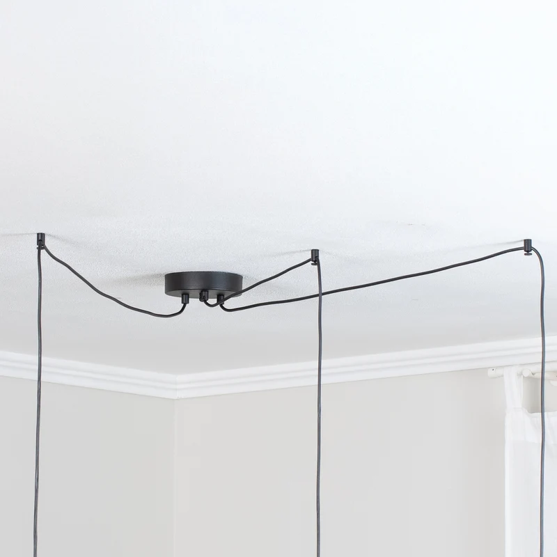 B-Ware Hängelampe Fellini MR-897 3-flg. dezentral schwarz E27 Deckenlampe Lampe Leuchte