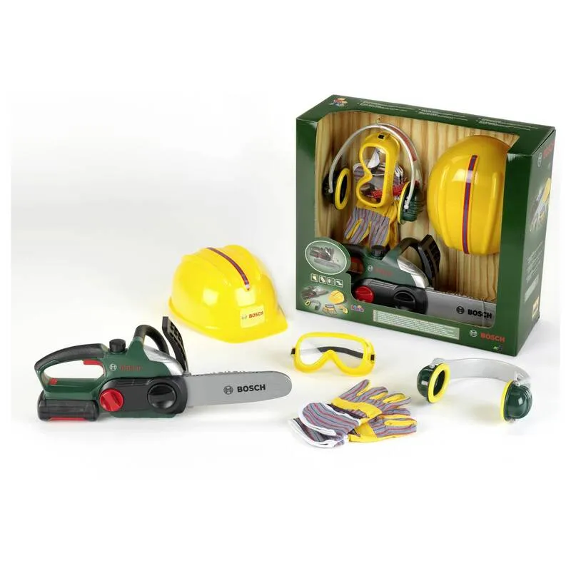 B-Ware Theo Klein Kettensäge Bosch Spielzeug Kettensägen-Set für Kinder schwarz inkl.