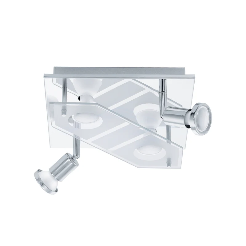 B-Ware Eglo Deckenleuchte Cabo-C LED RGBW Lampe dimmbar chrom/weiß 25x25cm 880 Lumen
