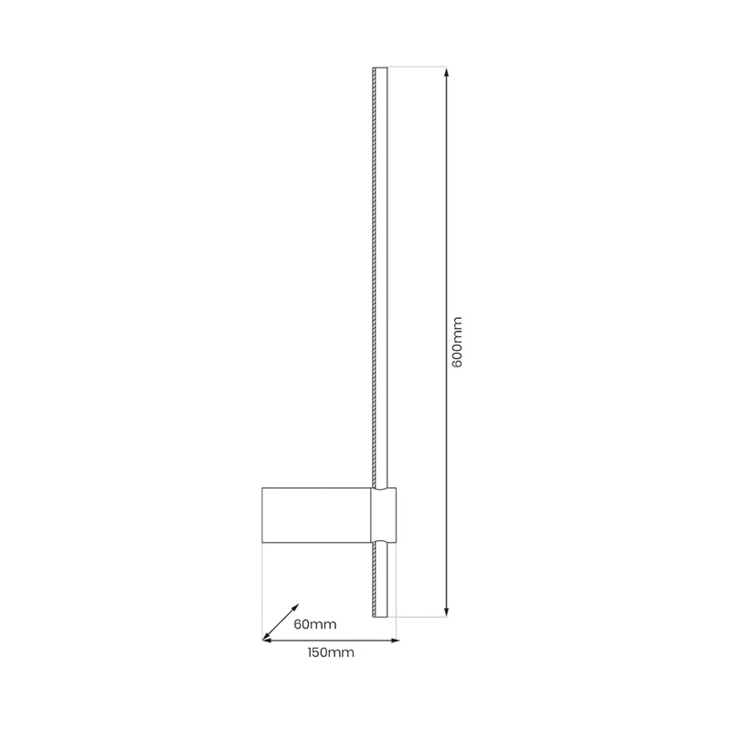 B-Ware Milagro Wandleuchte Swing LED Lampe Wandlampe dimmbar CCT schwarz 60cm
