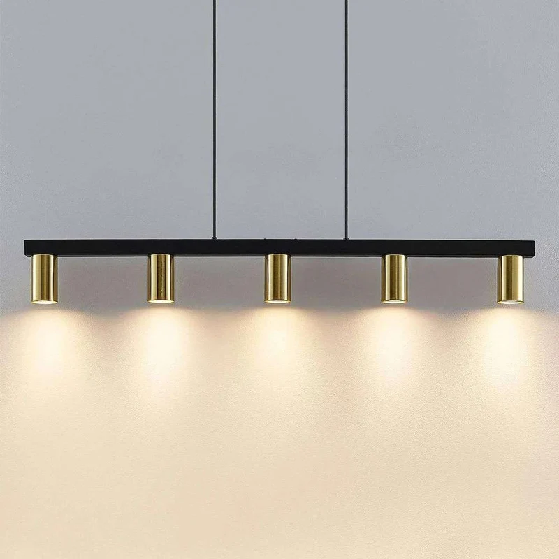 B-Ware Lindby Pendelleuchte Hängelampe Baliko messing schwarz Esstischlampe Licht LED