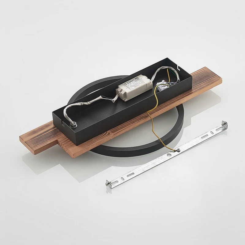 B-Ware Lindby Deckenleuchte Deckenlampe LED Sentoa Holz hell dimmbar warmweiß Wohnzi639