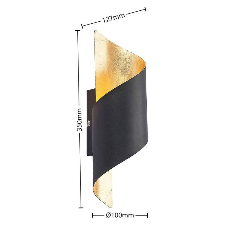 B-Ware Lindby Chenotara Wandleuchte Wandlampe Wandlicht Lampe Leuchte E14 Schwarz G885