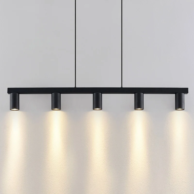 B-Ware Lindby Baliko Hängeleuchte Deckenlampe Lampe Pendelleuchte 5-flmg GU10 schwarz