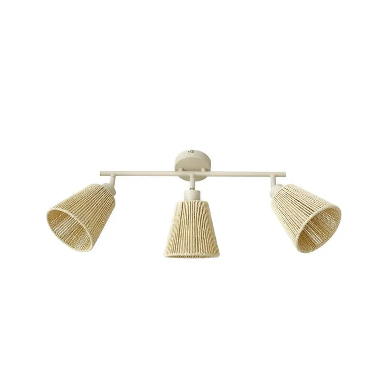 B-Ware Lindby Deckenstrahler Anuva LED dimmbar 3-flammig beige Papier 72,5cm 13cm Licht