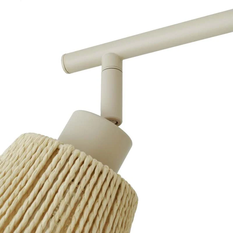 B-Ware Lindby Deckenstrahler Anuva LED dimmbar 3-flammig beige Papier 72,5cm 13cm Licht