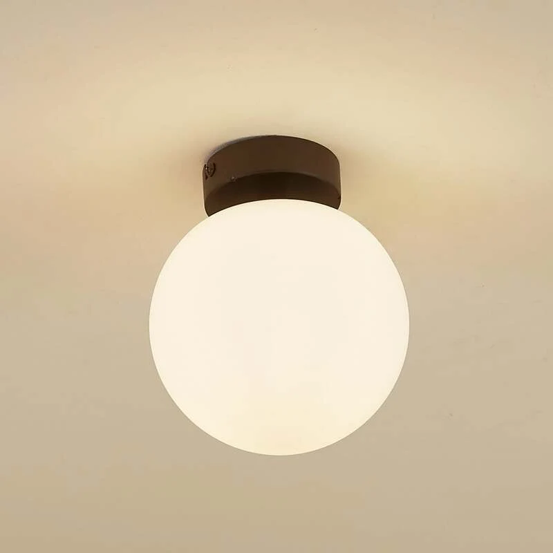 B-Ware Lucande Deckenlampe Bidolo LED Lampe dimmbar schwarz IP44 Ø15cm 17,7cm hoch