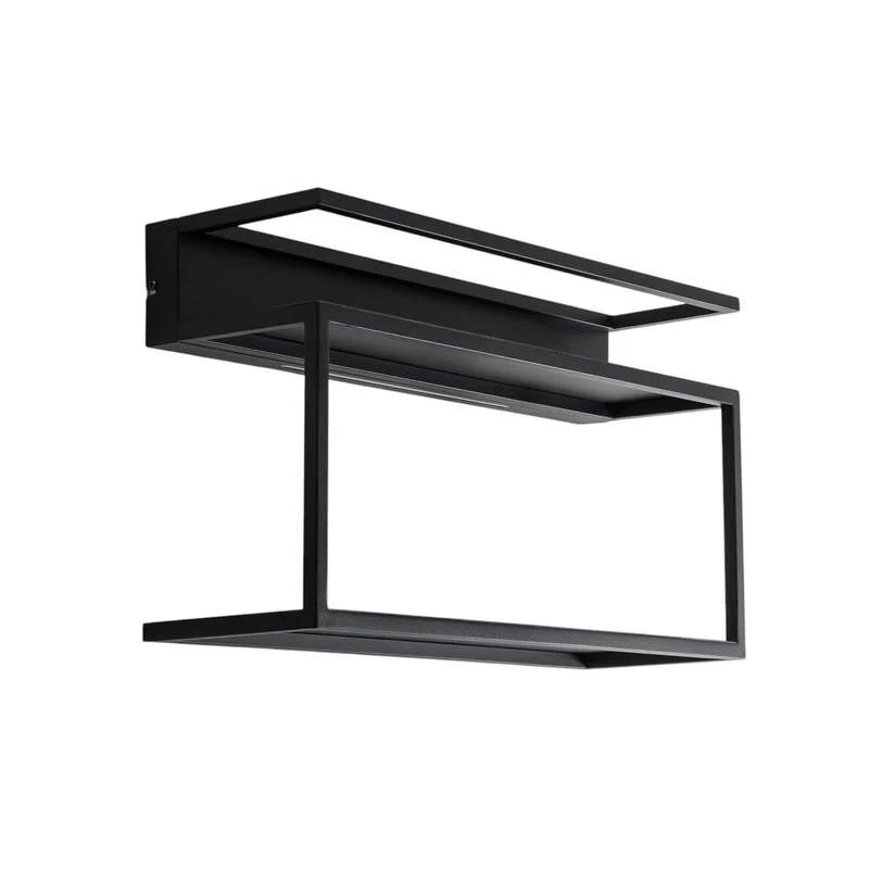 B-Ware Luminex Wandleuchte Shelf LED Wandlampe Designer Leuchte schwarz 60cm lang