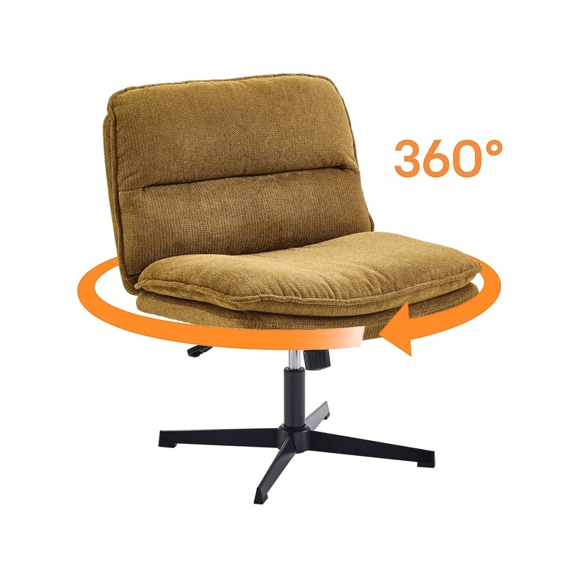 B-Ware hjh LIVING Loungesessel Sessel Schneidersitzstuhl Criss-Cross 20 Stoff Braun