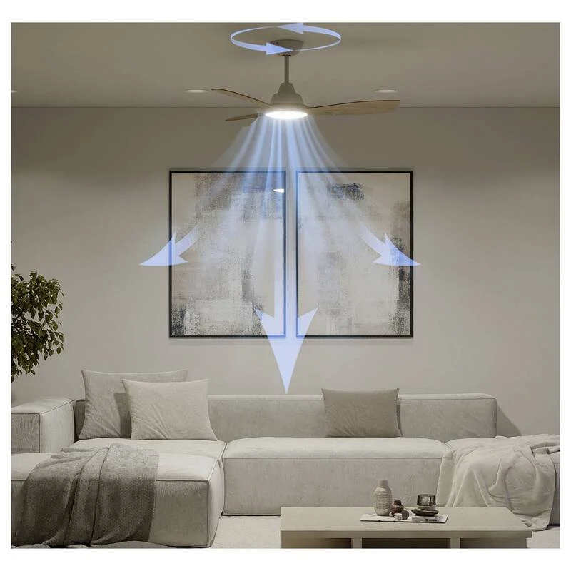 B-Ware Philips LED Deckenventilator Olas 30W dimmbar mit Fernbedienung braun 190m³/min