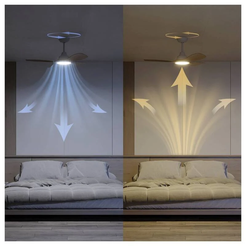 B-Ware Philips LED Deckenventilator Olas 30W dimmbar mit Fernbedienung braun 190m³/min