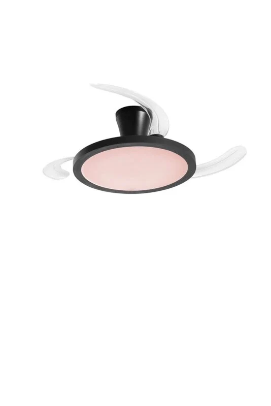 B-Ware Intec Plafoniera Ventilator CCT dimmbar RGB Condor 46W 4050lm 24x49cm schwarz