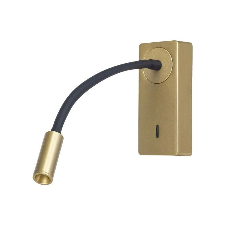 B-Ware Forlight LED-Wandlampe Mine goldfarben Aluminium Lampe Wandleuchte 14x6cm