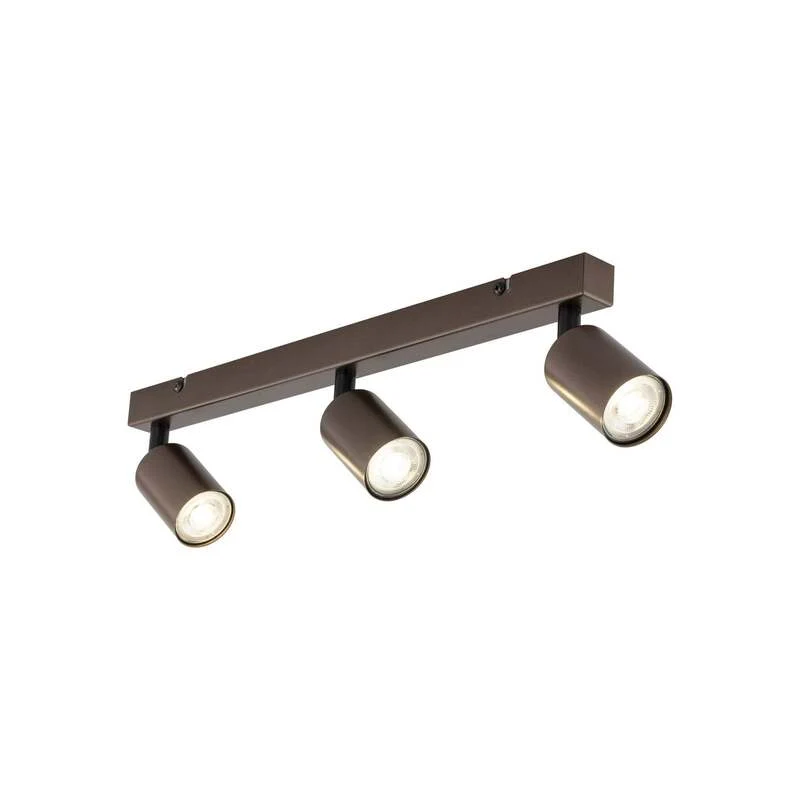 B-Ware TK Lighting Deckenstrahler Top dimmbar 3-flammig GU10 Stahl dunkelbraun 60cm