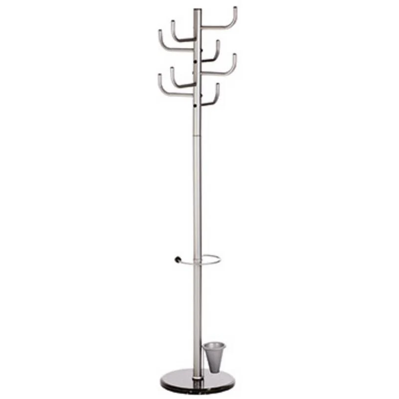 B-Ware ALCO Garderobenständer Garderobe 8 Haken Silber Metall Ø40cm Höhe 172cm 1 Stück