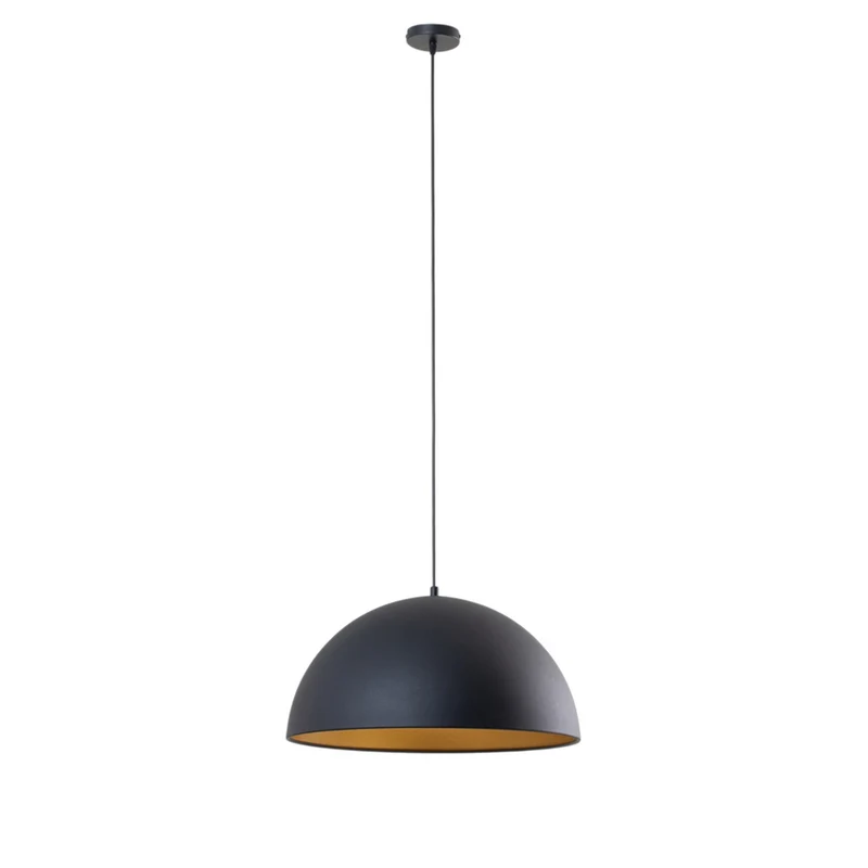 B-Ware ROYALTECH Hängeleuchte Lipeo LED Pendelleuchte dimmbar schwarz gold Ø50cm 23cm