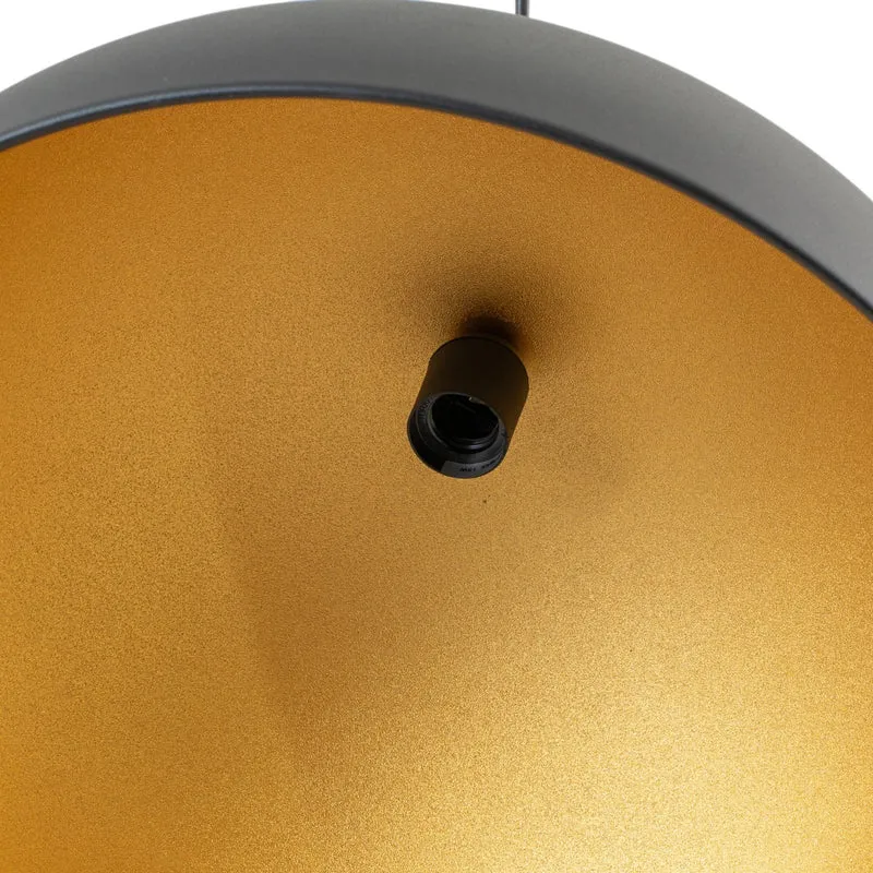 B-Ware ROYALTECH Hängeleuchte Lipeo LED Pendelleuchte dimmbar schwarz gold Ø50cm 23cm