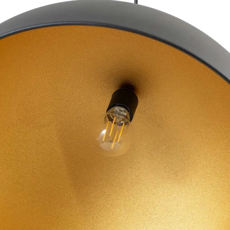 B-Ware ROYALTECH Hängeleuchte Lipeo LED Pendelleuchte dimmbar schwarz gold Ø50cm 23cm