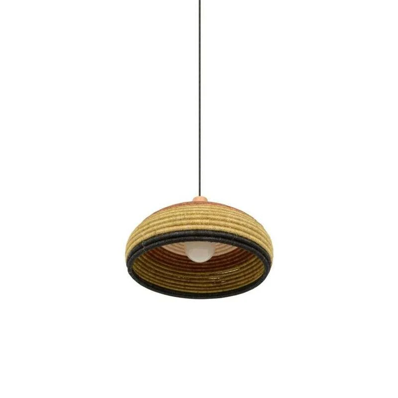 B-Ware Forestier Pendelleuchte Hängelampe Leuchte Grün Rattan Hanf E27 Designer Jette