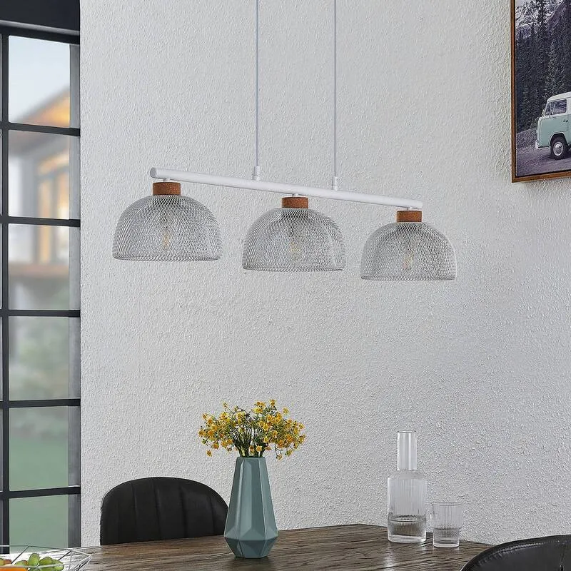 B-Ware Lindby Louk Pendellampe 3-flammig weiß Deckenlampe Hängelampe Hängeleuchte Lampe