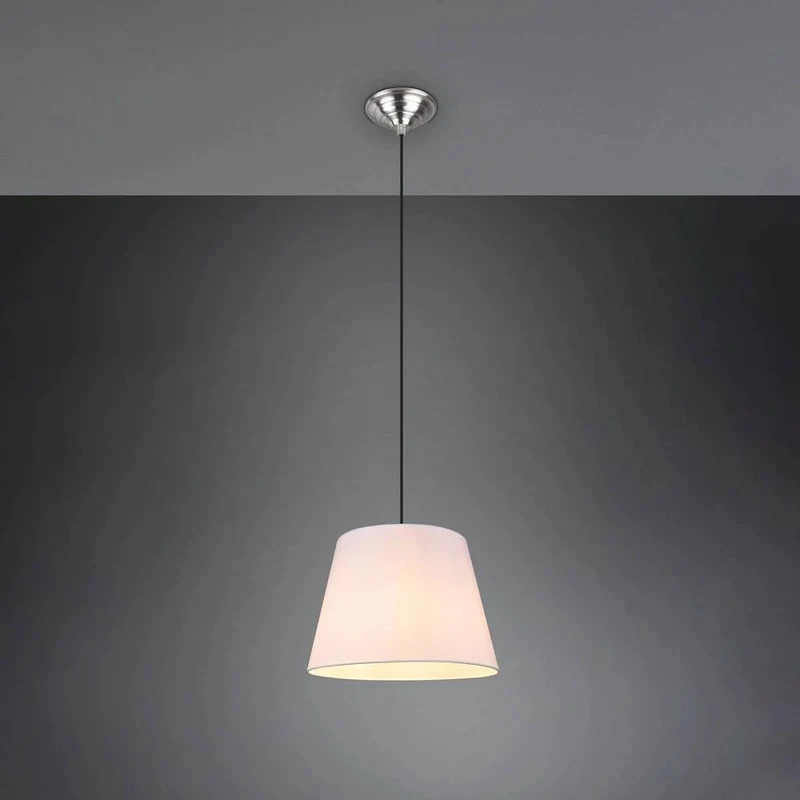 B-Ware Lindby Alomira Hängeleuchte Pendelleuchte Lampe nickel Metall weiß dimmbar