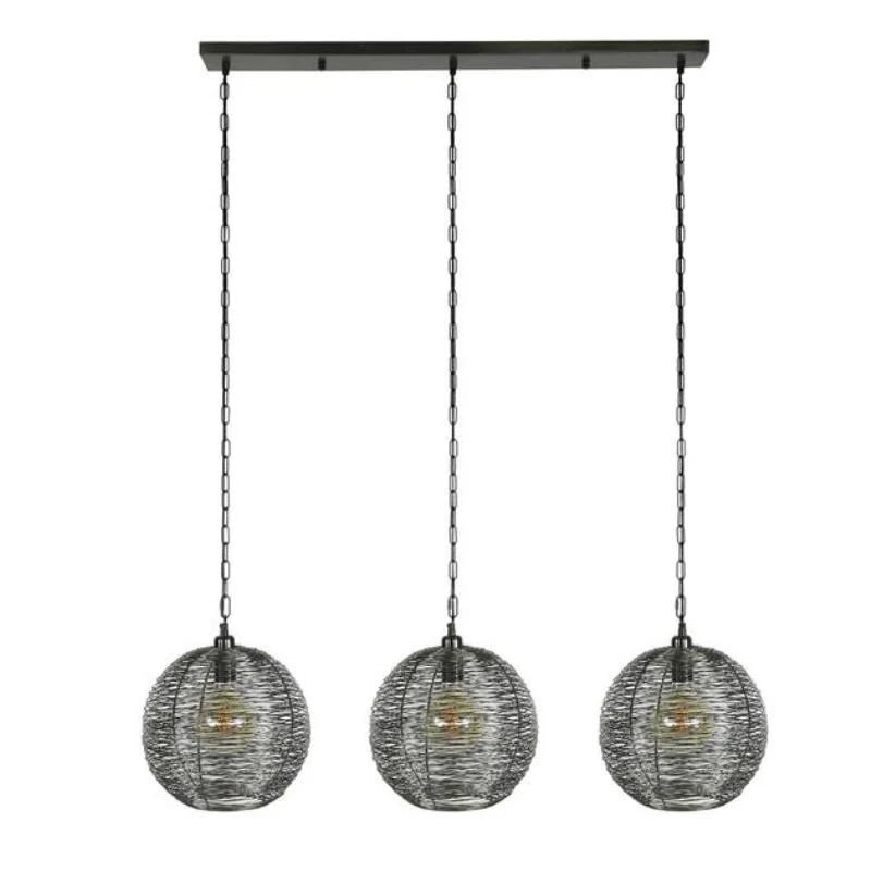 B-Ware StoerLights Pendelleuchte Lampe Leuchte Esszimmerlampe Hängelampe Schwarz Nickel