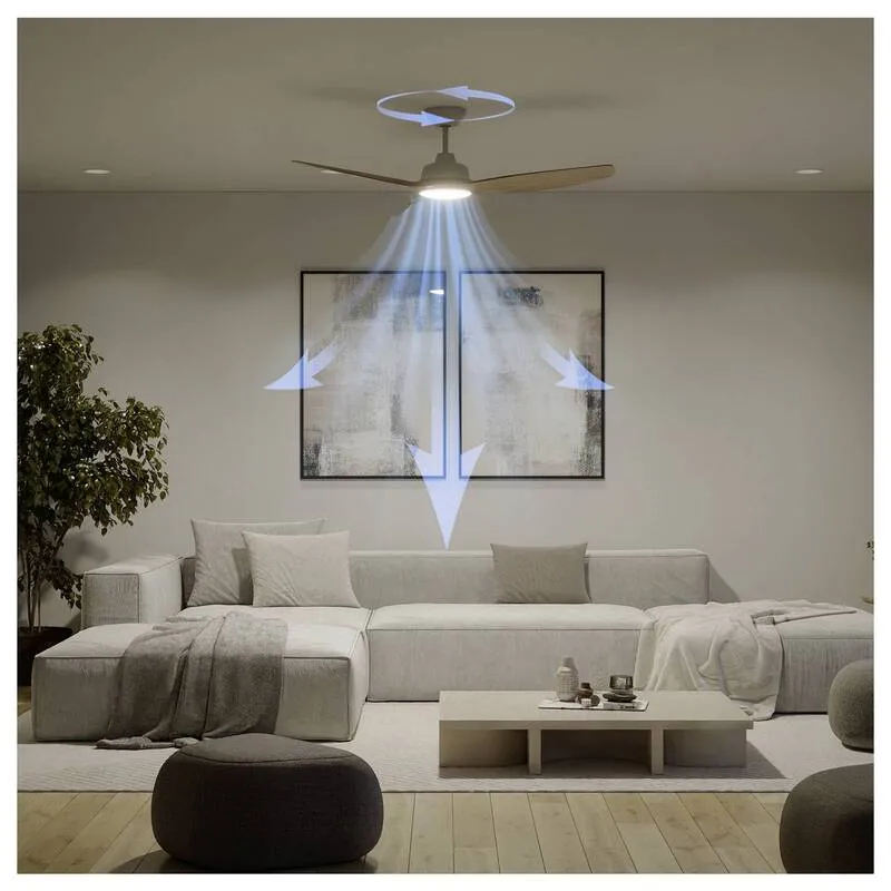 B-Ware Philips LED Deckenventilator 35W Fernbedienung Dimmbar Luftzirkulation Braun