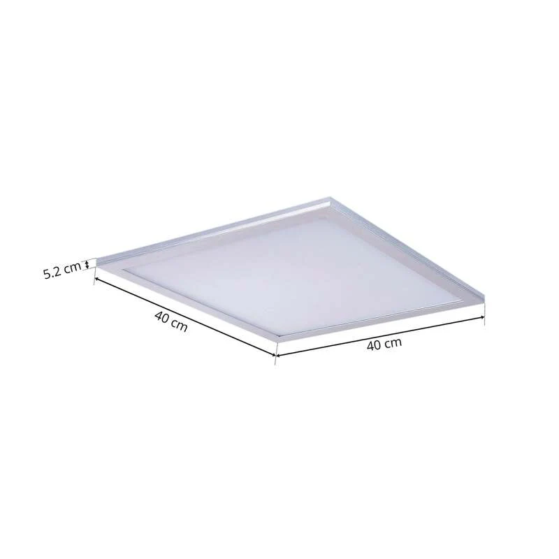 B-Ware Lindby LED-Panel Livel CCT dimmbar Leuchte 40x40cm Fernbedienung silber Lampe