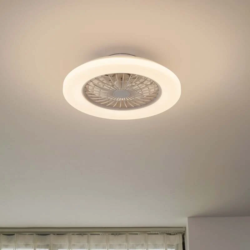 B-Ware Lindby LED-Deckenventilator Vedin DC 49 cm dimmbar Fernbedienung weiß