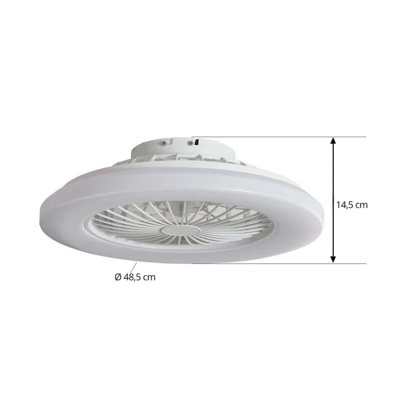 B-Ware Lindby LED-Deckenventilator Vedin DC 49 cm dimmbar Fernbedienung weiß