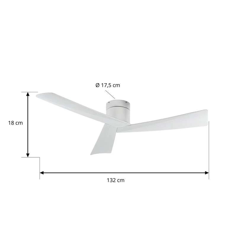 B-Ware Lucande Deckenventilator Ventoro silber 132cm mit Fernbedienung Räume bis 20 m²