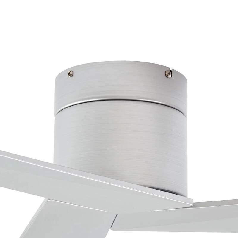 B-Ware Lucande Deckenventilator Ventoro silber 132cm mit Fernbedienung Räume bis 20 m²