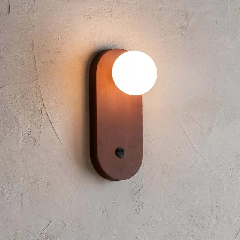B-Ware GOOD & MOJO Wandlampe Java LED Lampe Leuchte Wandleuchte dimmbar braun 75x20cm