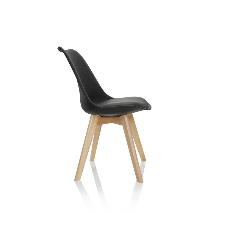 B-Ware hjh OFFICE Besucherstuhl Schalenstuhl SCANDI Kunststoff schwarz 4er Pack Möbel