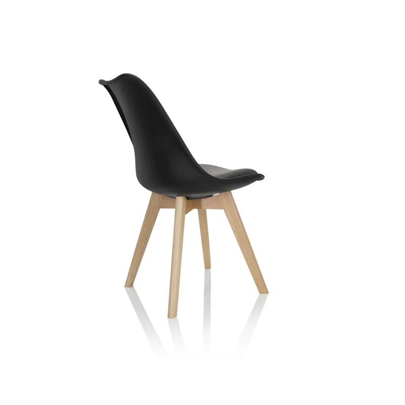 B-Ware hjh OFFICE Besucherstuhl Schalenstuhl SCANDI Kunststoff schwarz 4er Pack Möbel
