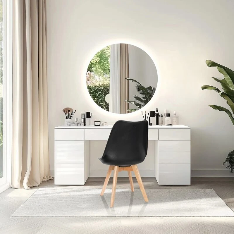B-Ware hjh OFFICE Besucherstuhl Schalenstuhl SCANDI Kunststoff schwarz 4er Pack Möbel