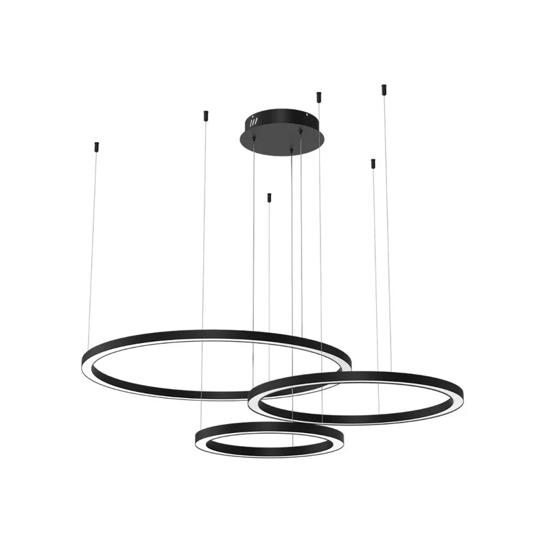 B-Ware Galaxia LED Hängelampe Pendelleuchte schwarz Kunststoff Metall Wohnzimmerlampe