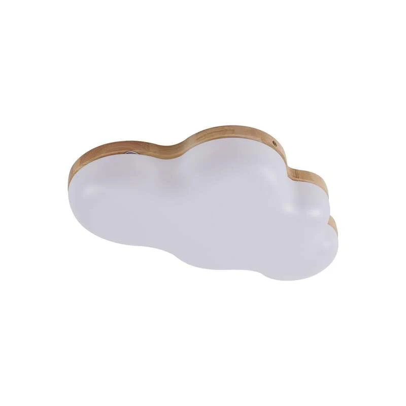 B-Ware Lindby Deckenleuchte Lampe LED Wolke Pilvi Kunststoff weiß Holz 50 cm Lieferumfa