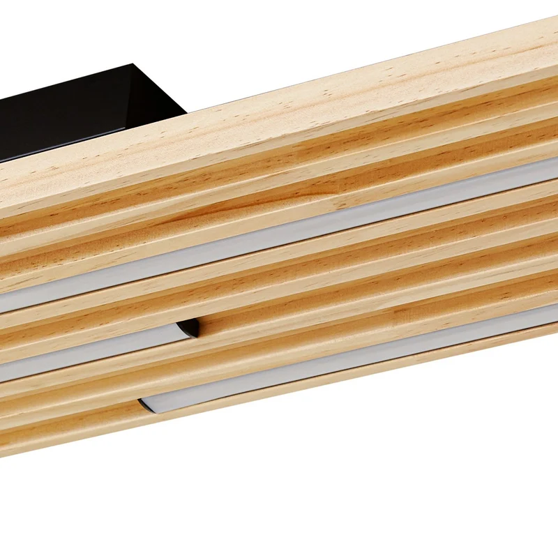 B-Ware Lindby LED-Deckenleuchte Leuchte Madero LED Kiefernholz 90cm x 20cm Holz 3000 K