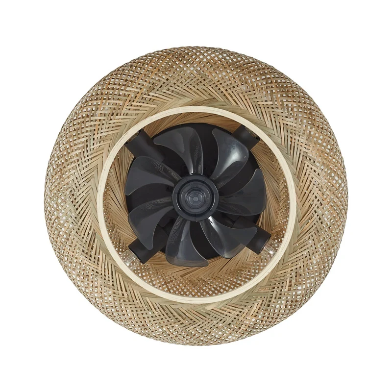 B-Ware Lucande Deckenventilator Ventilator Lampe Licht Holz Schwarz Fernbedienung 5226