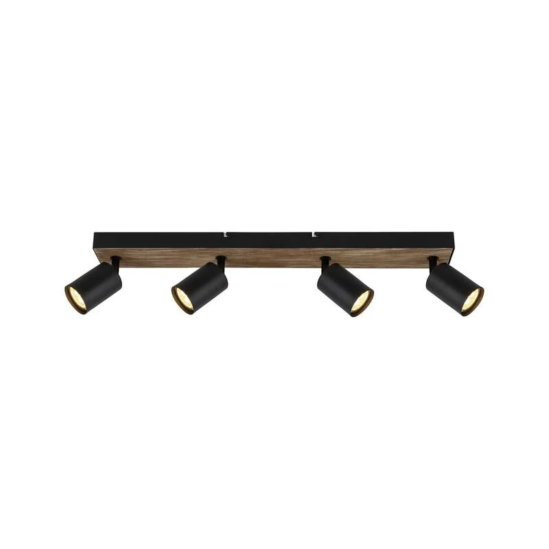B-Ware Jello Wandleuchte Lampe Wandlampe Wood schwarz holz vierflammig Beleuchtung