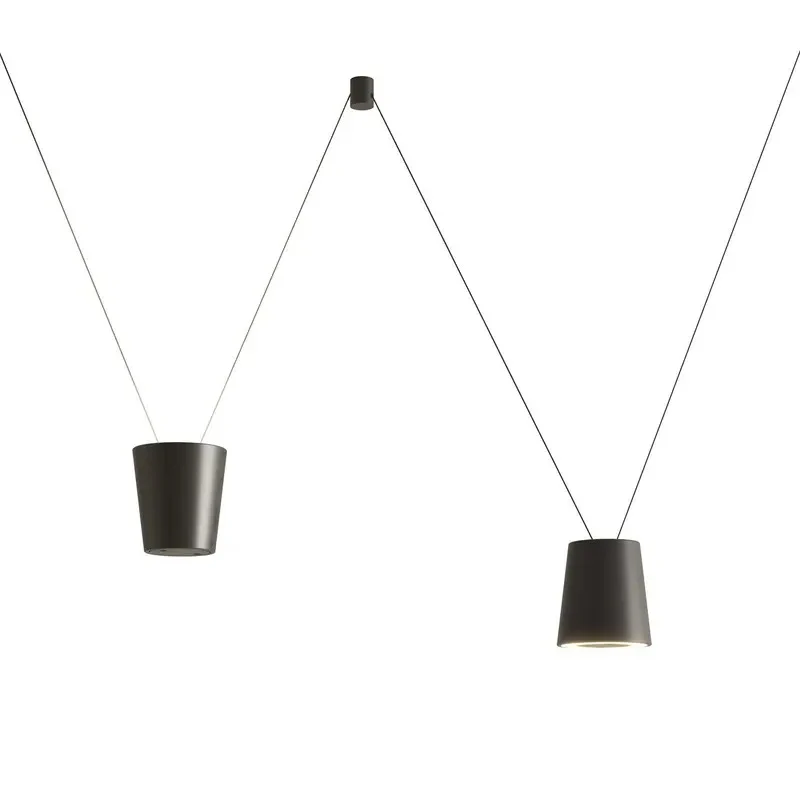 B-Ware Kdln Pendelleuchte Hängeleuchte LED Sling Leuchte schwarz Aluminium Designer