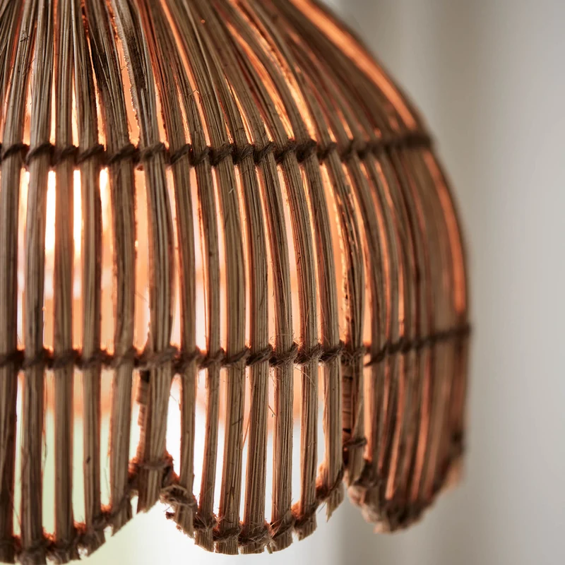 B-Ware PR Home Hängeleuchte Pia Pendelleuchte Naturfaser Deckenlampe Leuchte E27