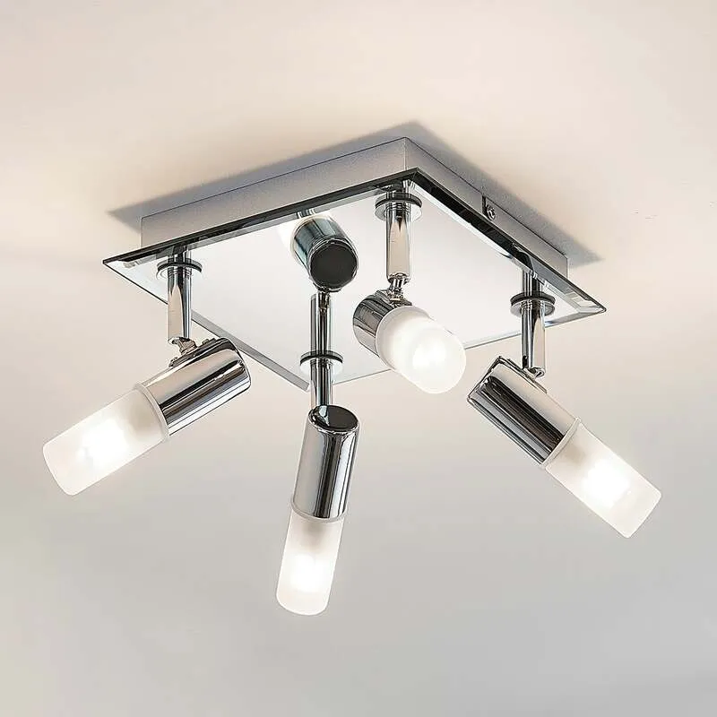 B-Ware Lindby Bad-Deckenlampe Zela Deckenlampe Lampe 4-flammig G9 32 x 32 cm chrom650