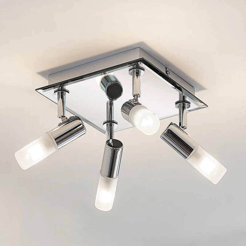 B-Ware Lindby Bad-Deckenlampe Zela Deckenlampe Lampe 4-flammig G9 32 x 32 cm chrom650
