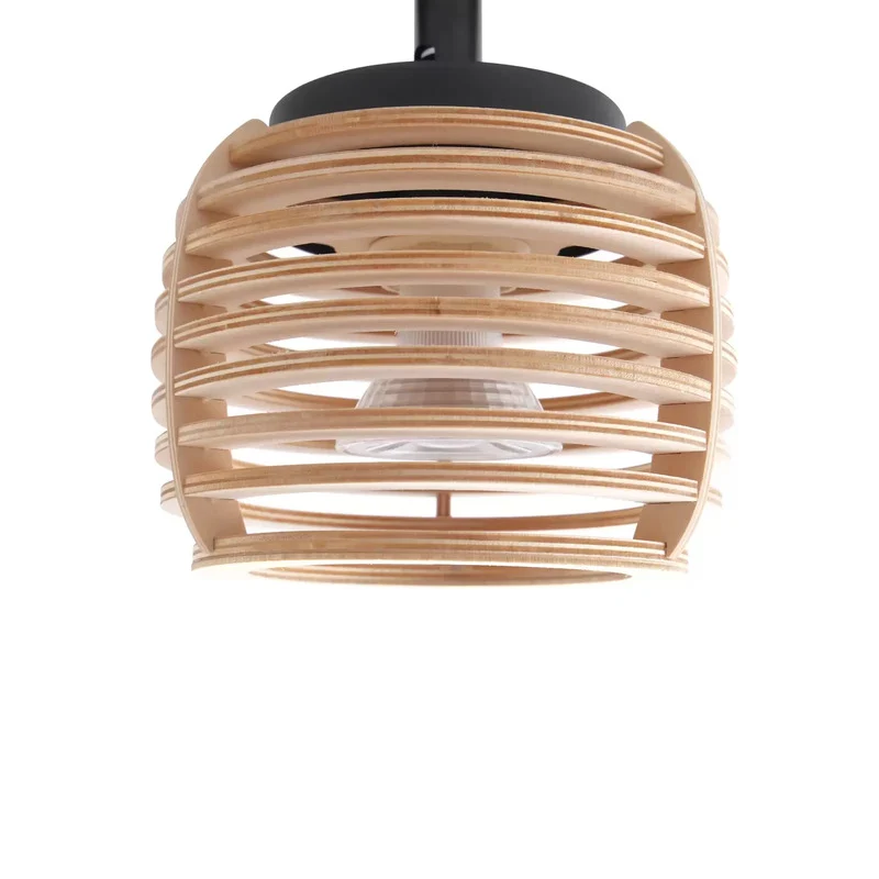 B-Ware Lindby Deckenleuchte Ediz, 3-flammig GU10 Holz 73 cm lang Deckenlampe Lampe Spot