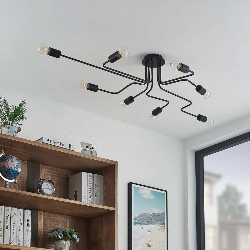 B-Ware Lindby Elimar Deckenlampe achtflammig Deckenleuchte Lampe Leuchte IP20 E27 60W