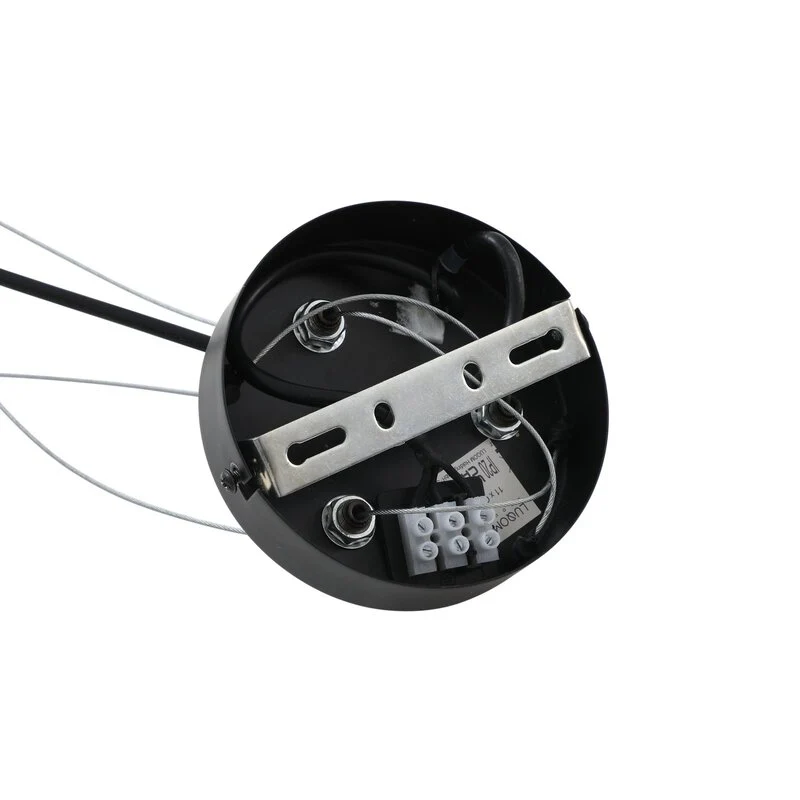 B-Ware Lucande Hängeleuchte Naelen schwarz/grau 64,3 cm Glas Hängelampe Lampe Leuchte