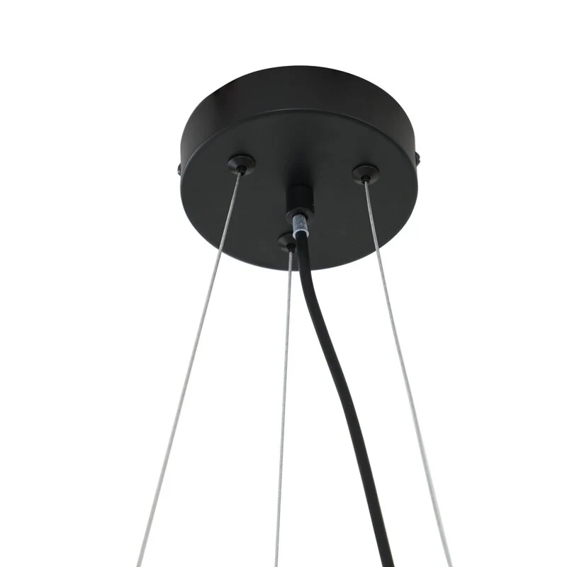 B-Ware Lucande Hängeleuchte Naelen schwarz/grau 64,3 cm Glas Hängelampe Lampe Leuchte
