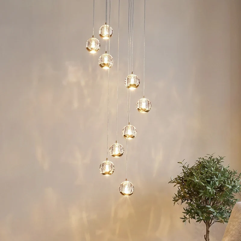 B-Ware Lucande Pendelleuchte Hängelampe LED Hayley Gold Glas Leuchte Lampe Beleuchtung